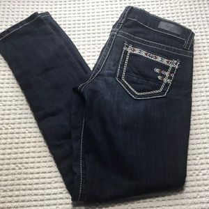 Daytrip Lynx Jean Women Size 25 Ankle Skinny Dark Wash 5 Pocket Bling